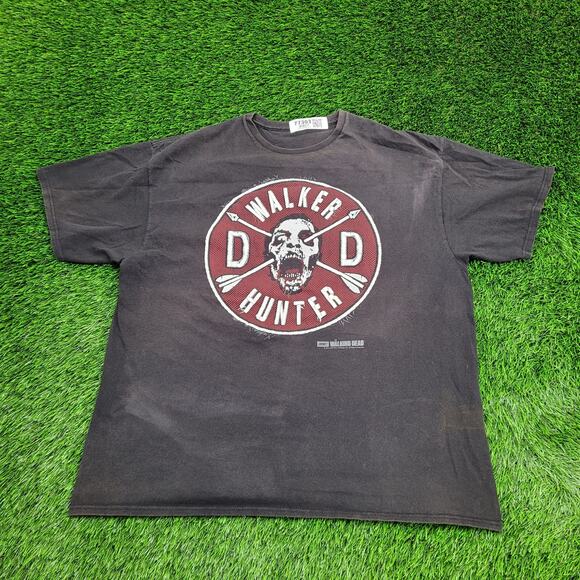 Walking-Dead Hunter Shirt XL 24x28 Faded Black - Picture 1 of 16